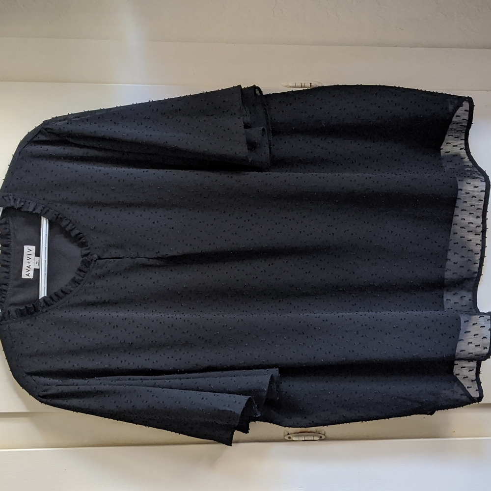 Black sheer blouse